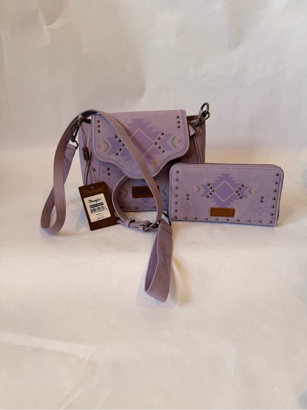 Wrangler Lavender Crossbody with Matching Wallet Set